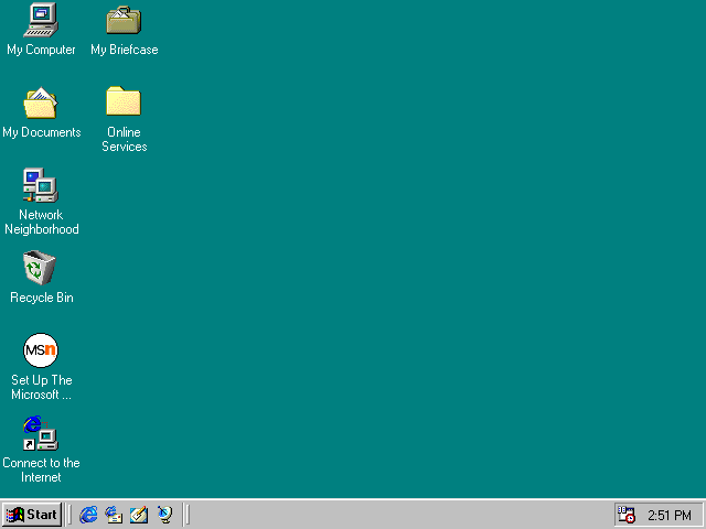 Windows 98 desktop